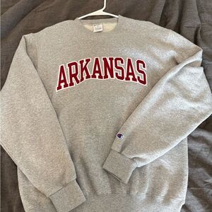 Champion Arkansas Gray Crewneck Sweater